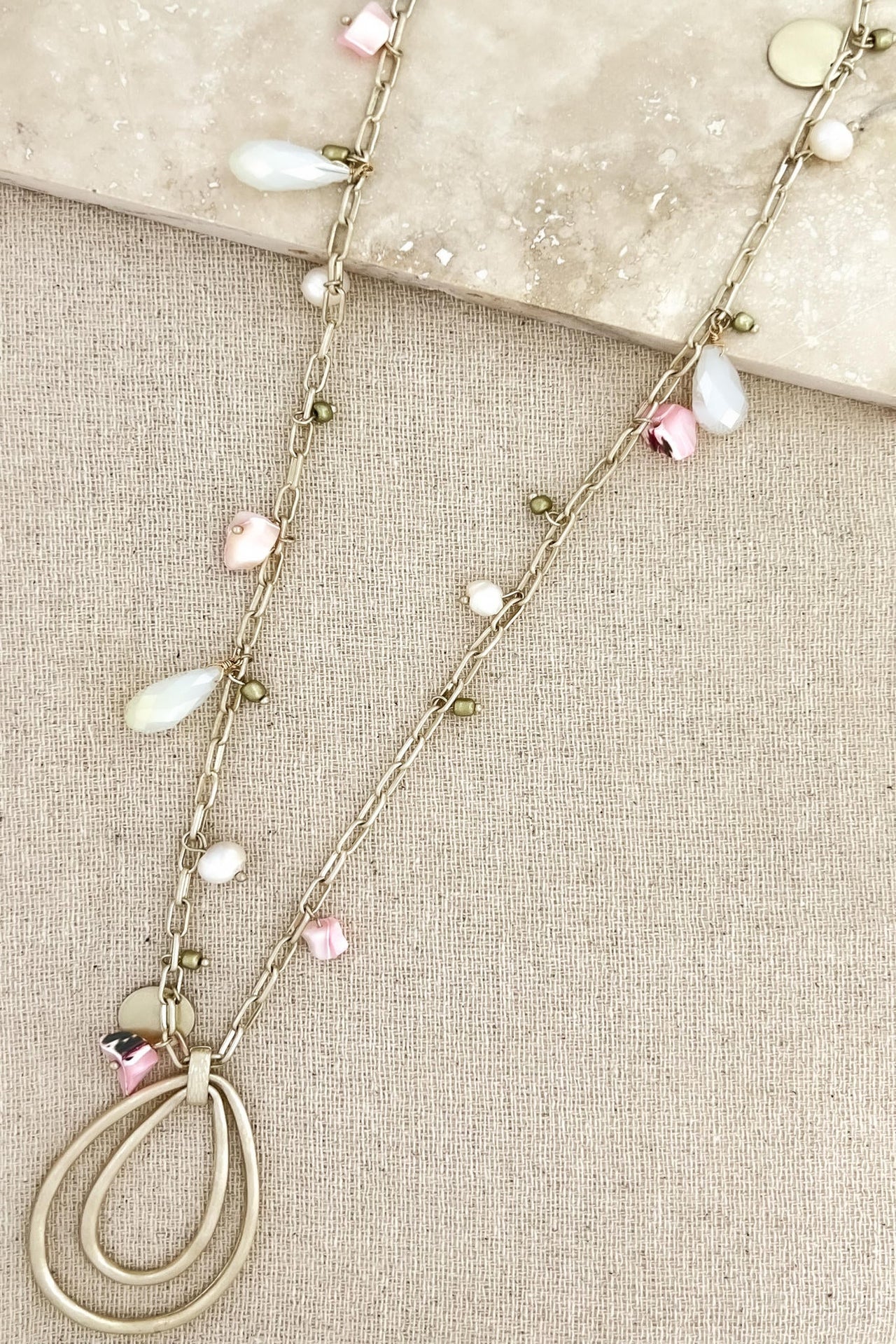 Envy Pink Embellished Necklace