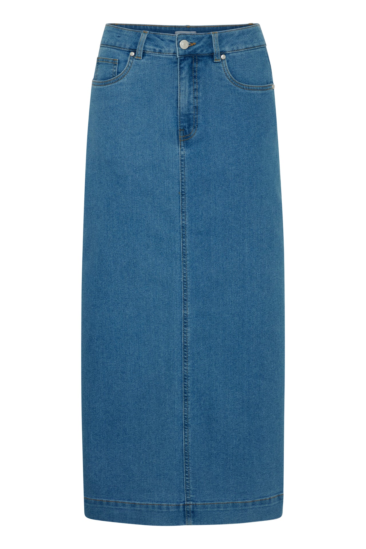 Fransa Denima Mid Blue Denim Skirt