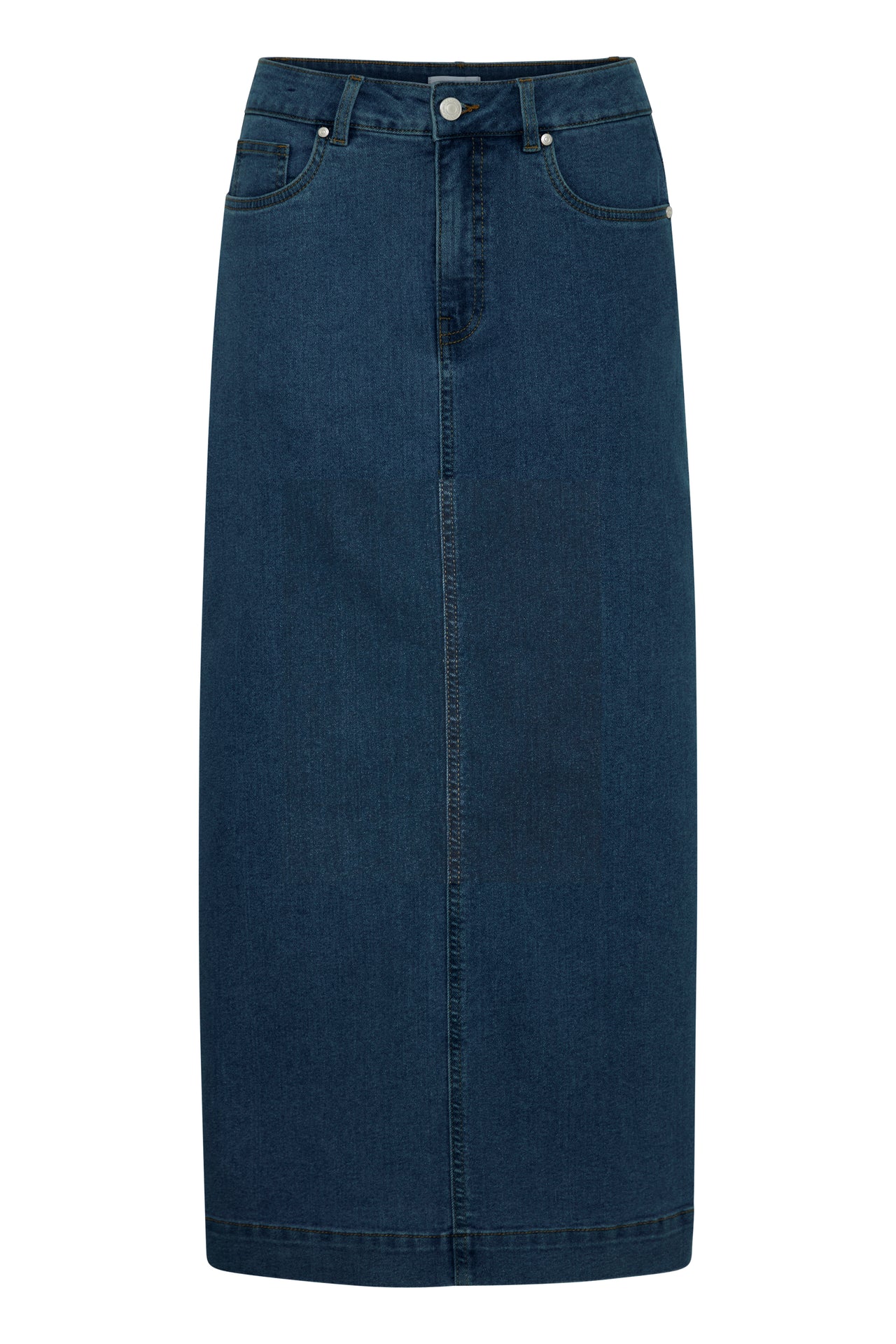 Fransa Denima Dark Blue Denim Skirt