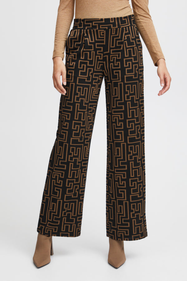 B Young MRAVNA Roasted Coconut Wide Trousers