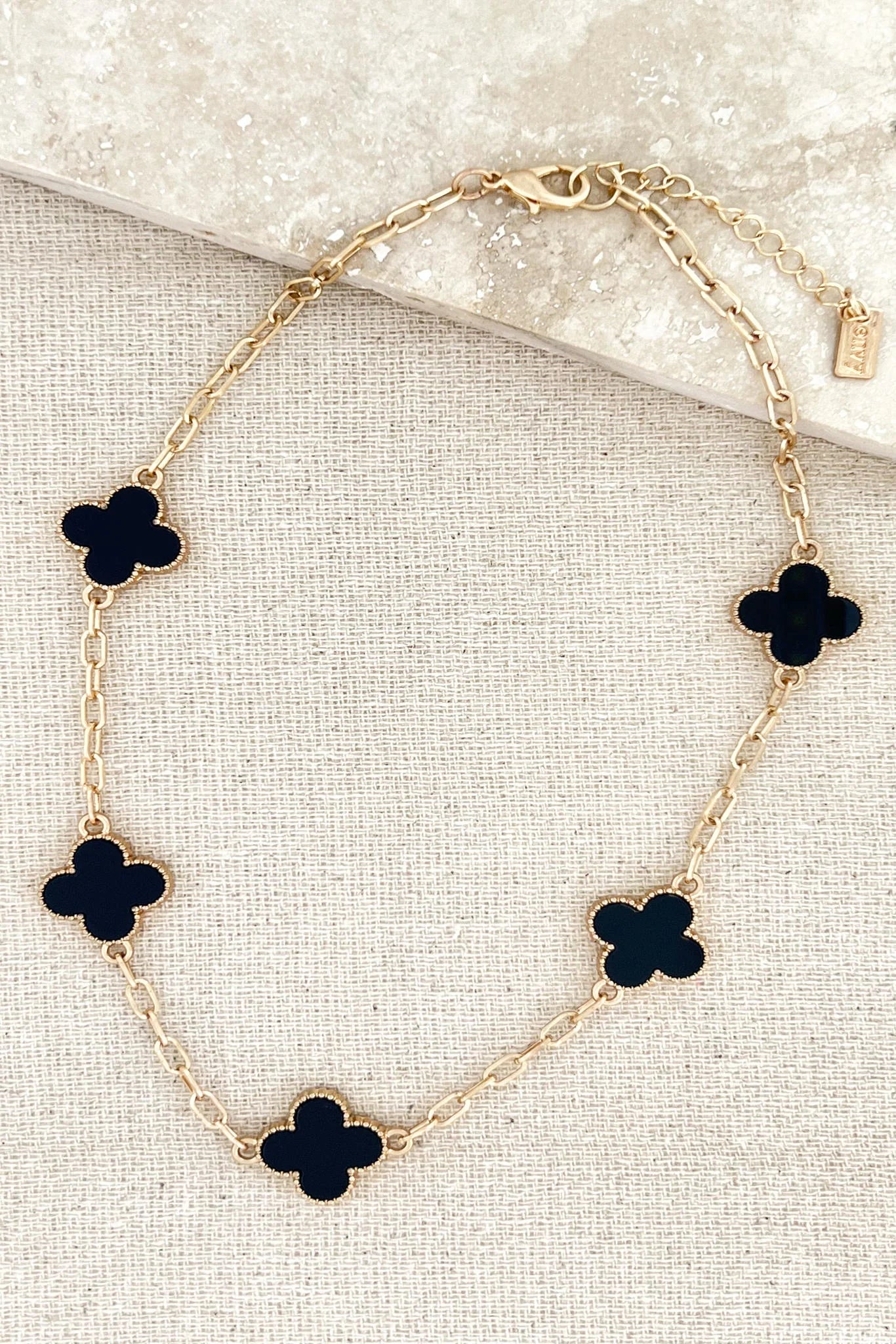 Envy Black Clover Necklace