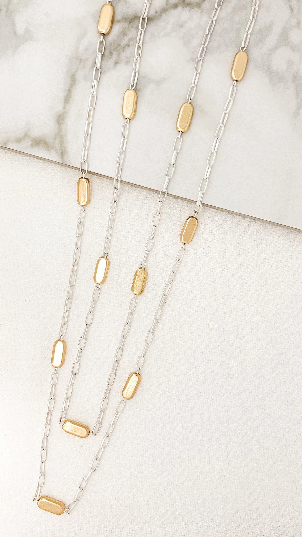 Envy Double Layer Two Tone Necklace