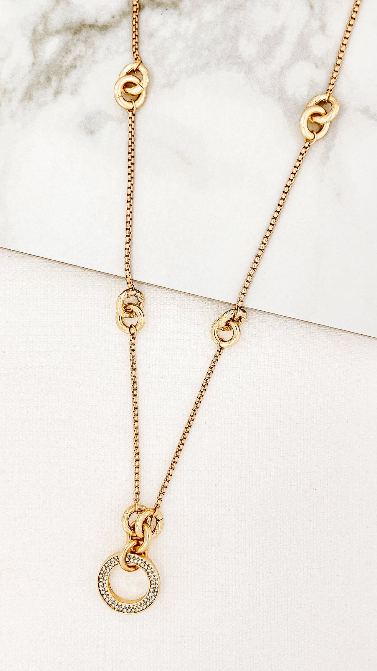 Envy Gold Loop Pendant Necklace