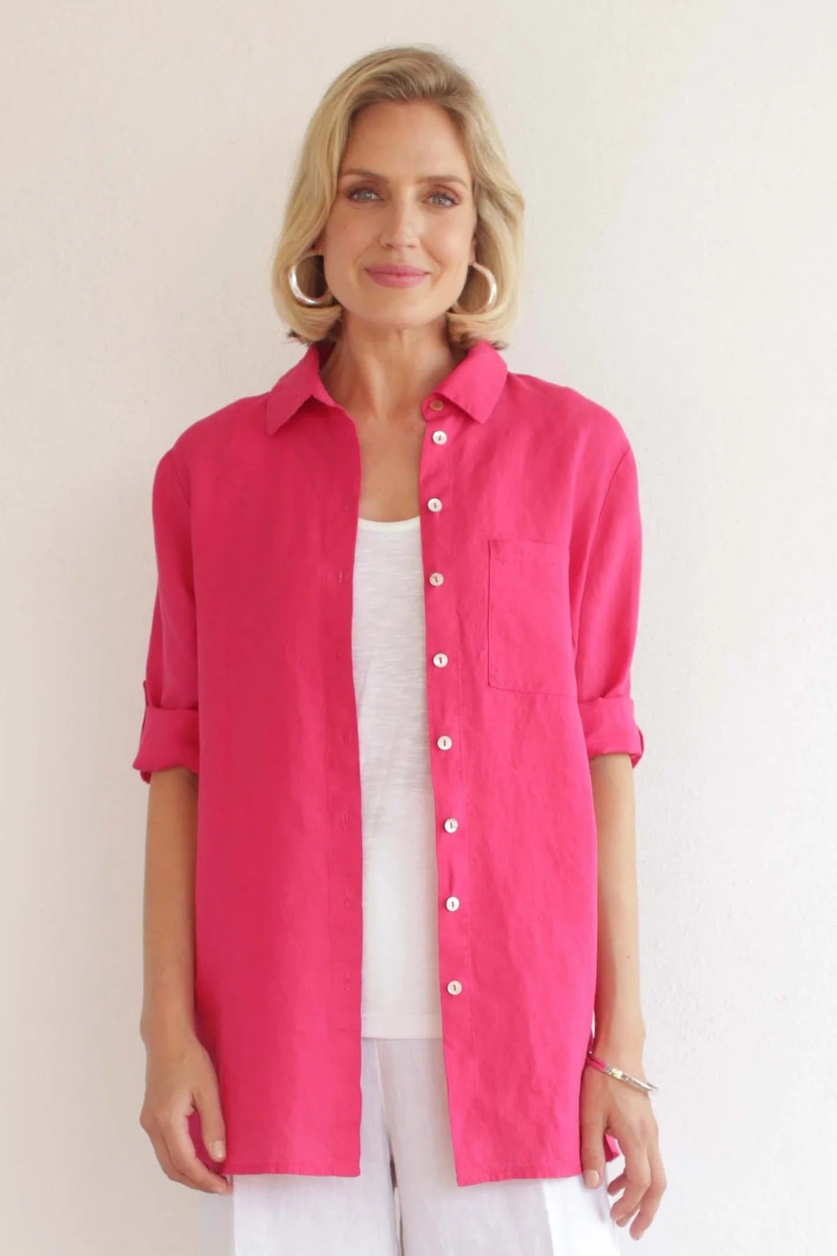 Pomodoro Linen Shirt - Pink