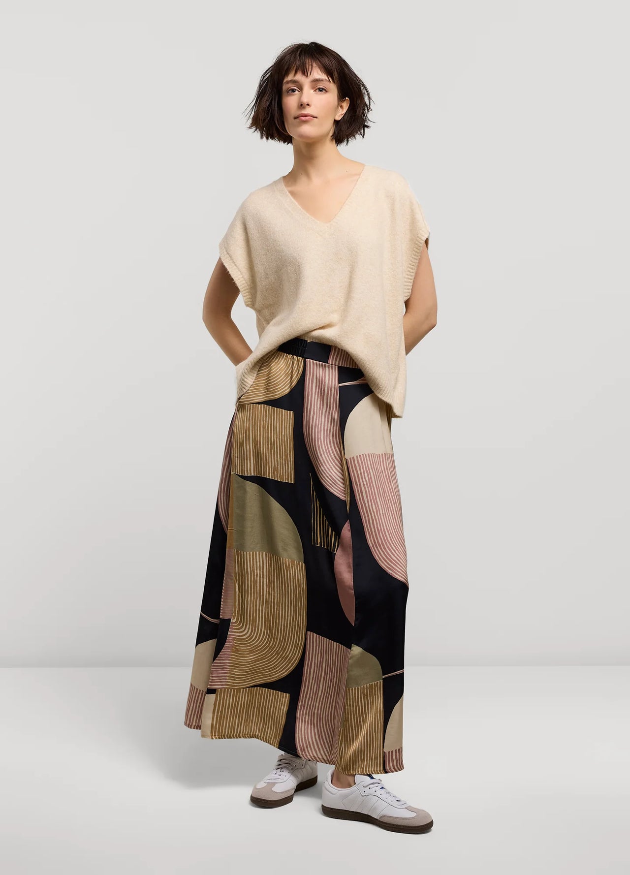 Summum Silky Printed Maxi Skirt