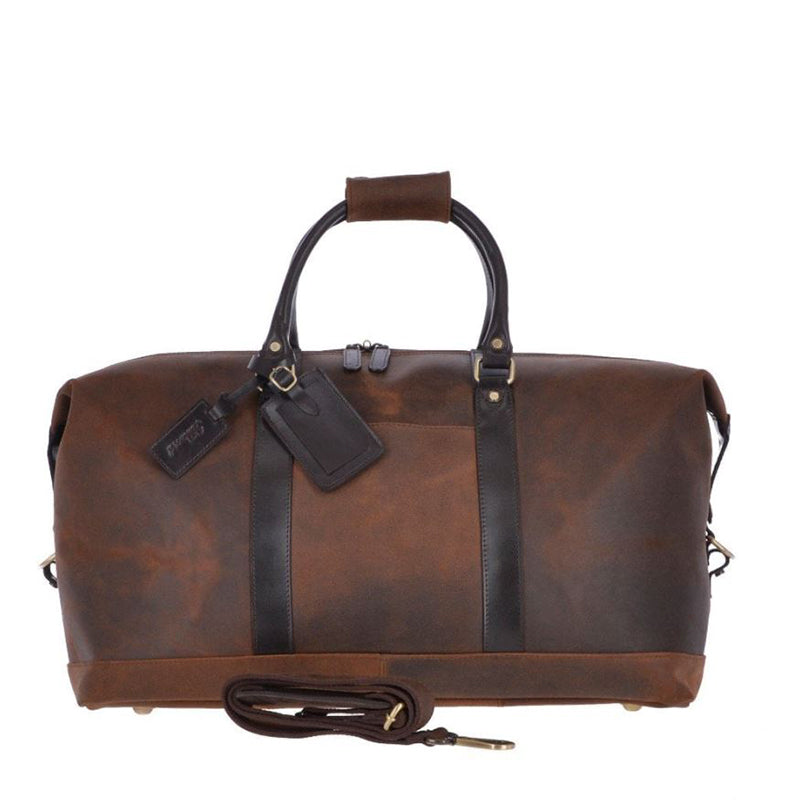 Ashwood Leather Marcus Olly Brown Weekend Holdall
