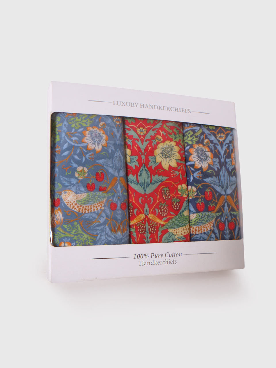 Le Chateau Strawberry Thief  Handkerchiefs - Box Of 3