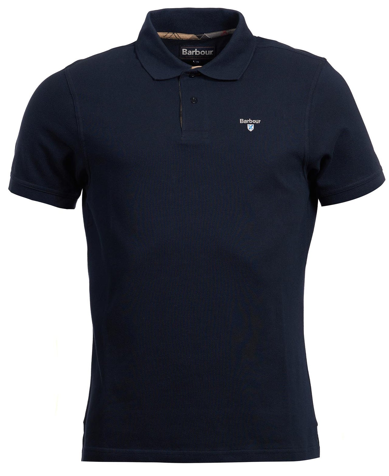 Barbour Tartan Pique Polo Shirt - New Navy
