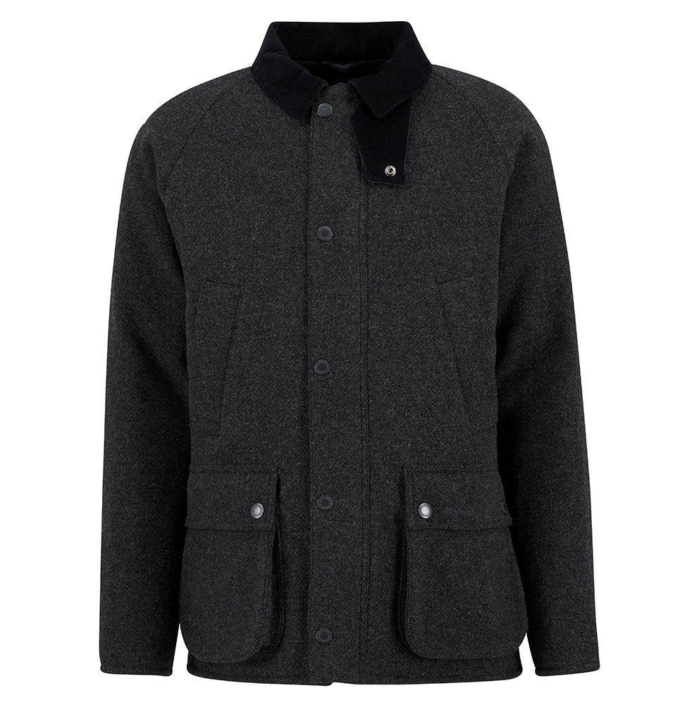 Barbour BEDALE SL BONDED WOOLビデイル SL 34 Barbour Bedale Wool Jacket - Dark Grey Marl/Tartan/Bodenhams