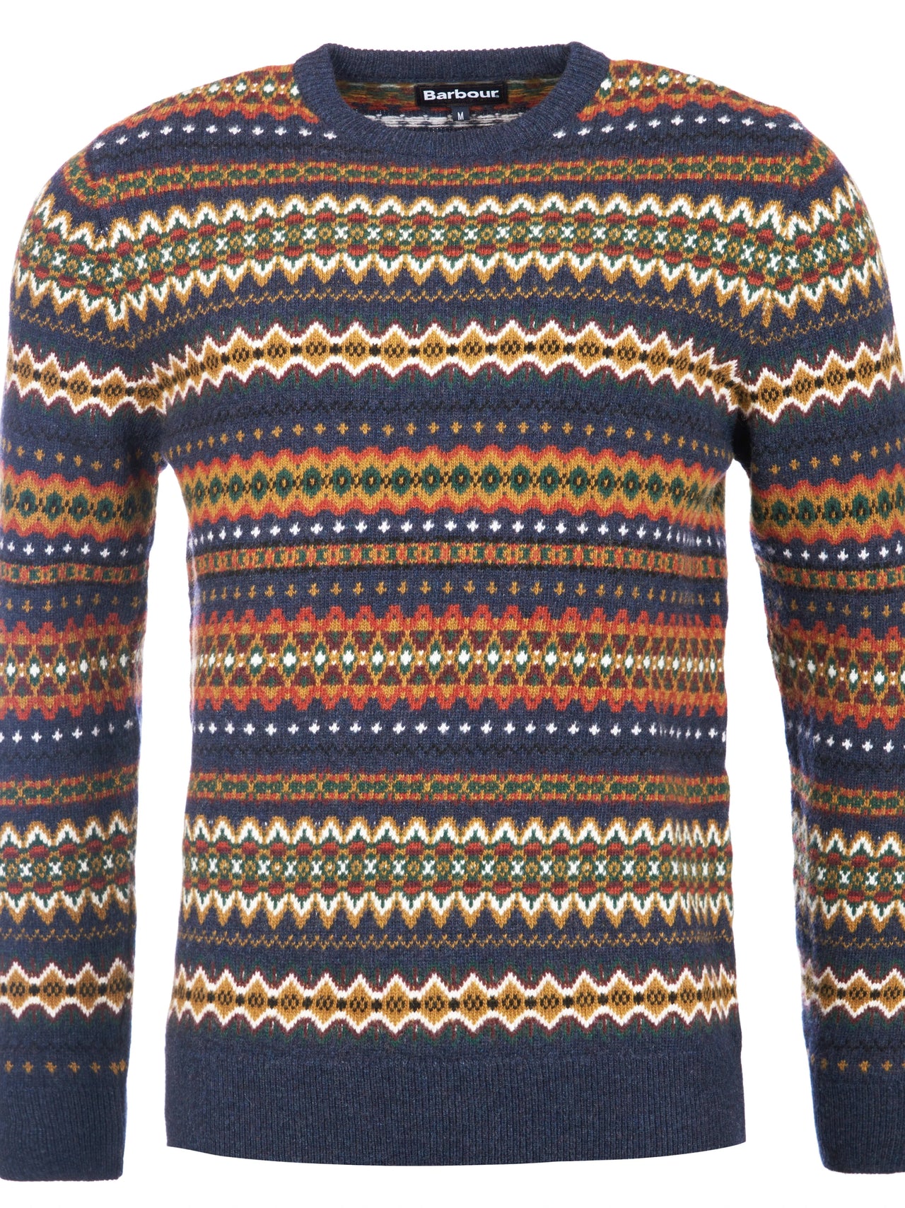 Barbour Fair Isle Crew Neck Jumper - Navy Marl