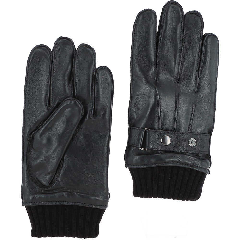 Ashwood Mens Leather Gloves-  Black