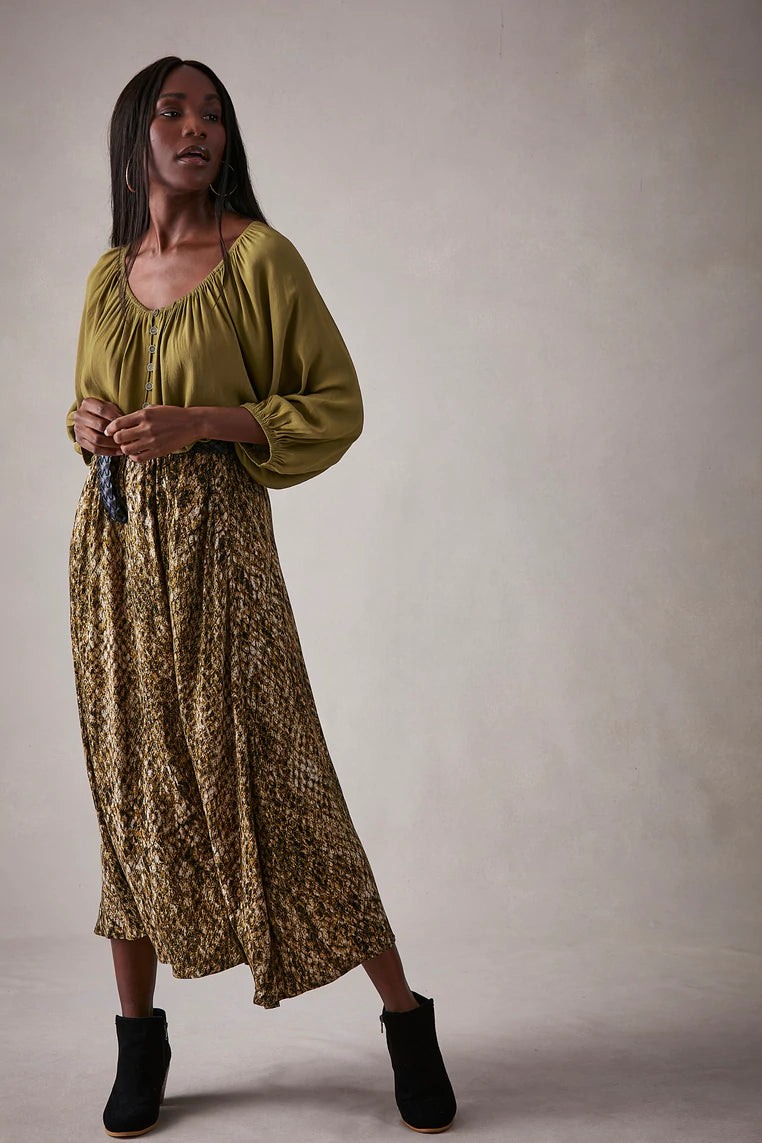 Light leopard deals print midi skirt