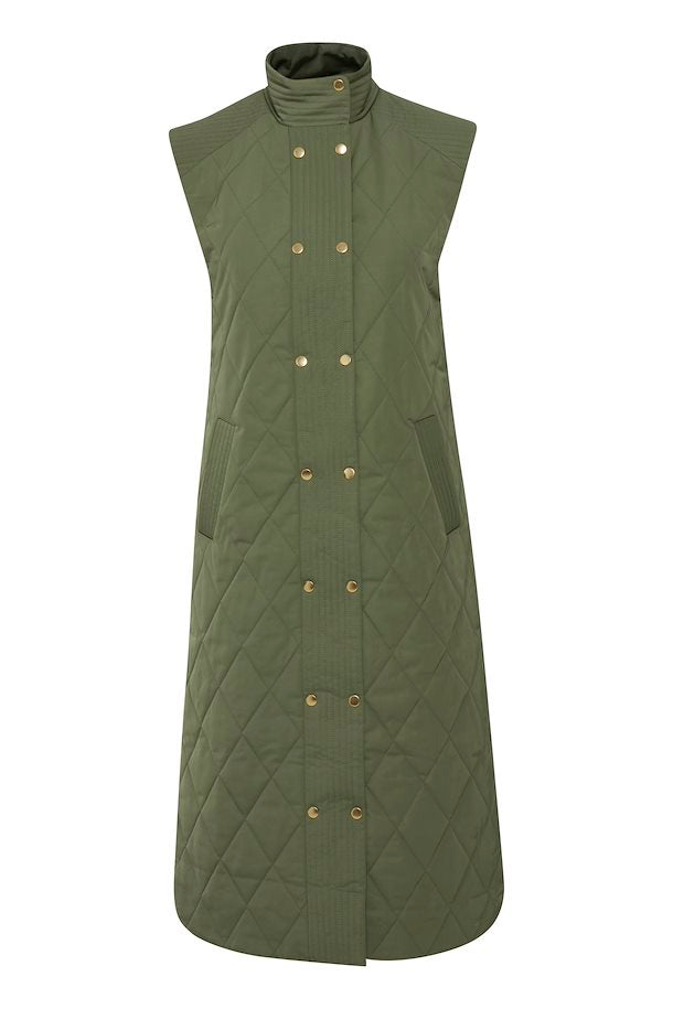 Ichi Quilted Longline Gilet
