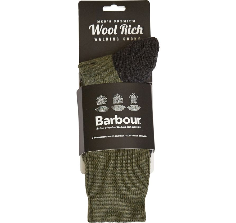 Barbour Cragg Boot Socks - Olive Mix