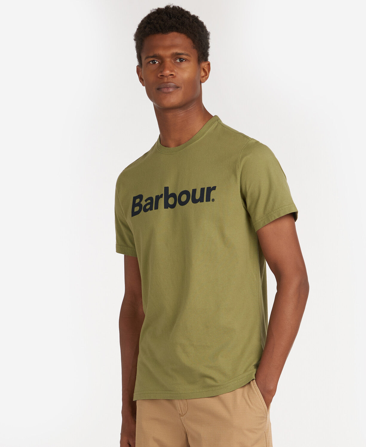 Barbour Logo Olive T-Shirt