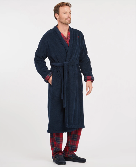 Barbour Lachlan Navy Dressing Gown