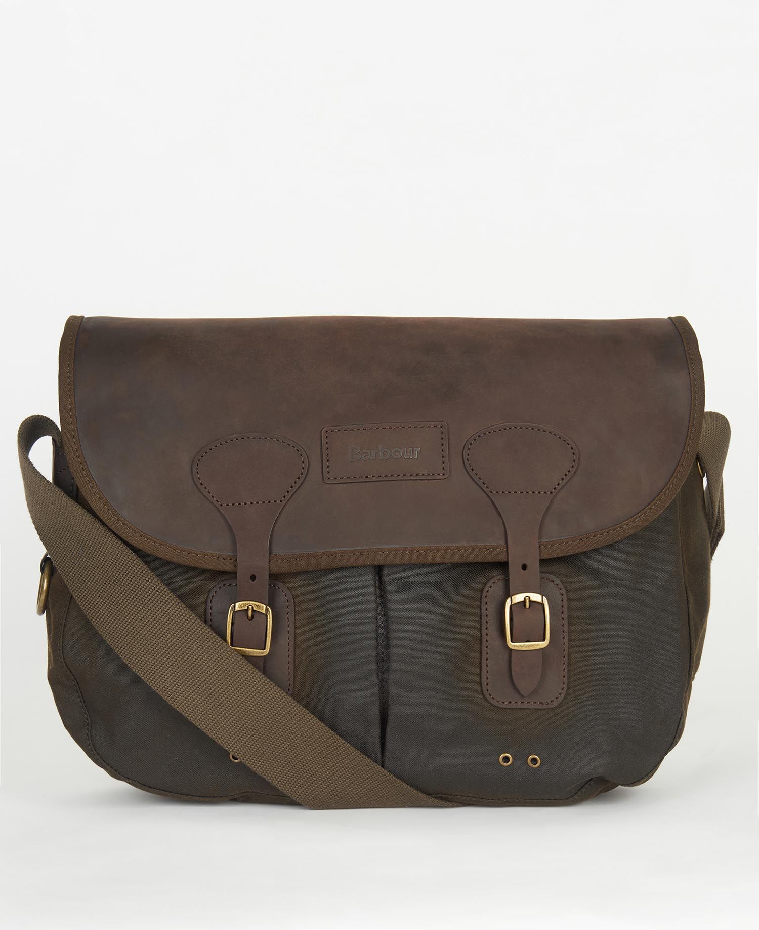 Barbour Wax Leather Olive Tarras Bag Bodenhams