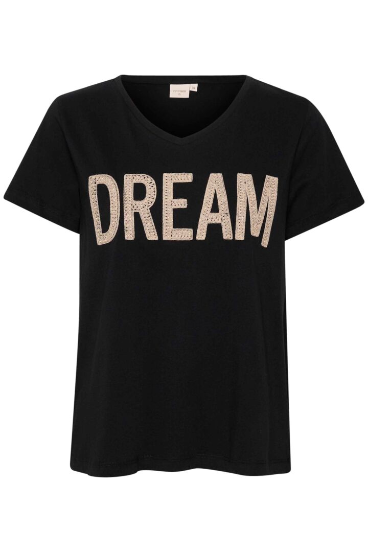 Cream Best Black Logo T-Shirt