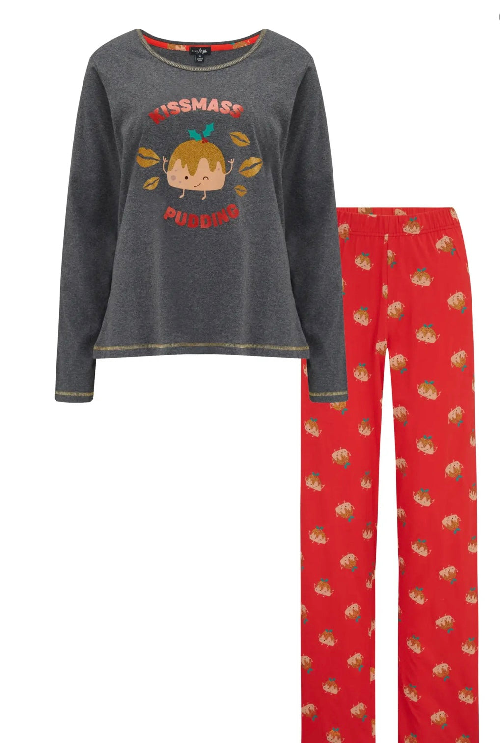 Pour Moi Kissmass Pudding Cotton Jersey Pyjama Set
