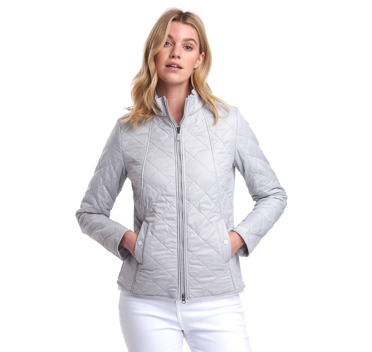 Barbour Backstay Ice White Quilt