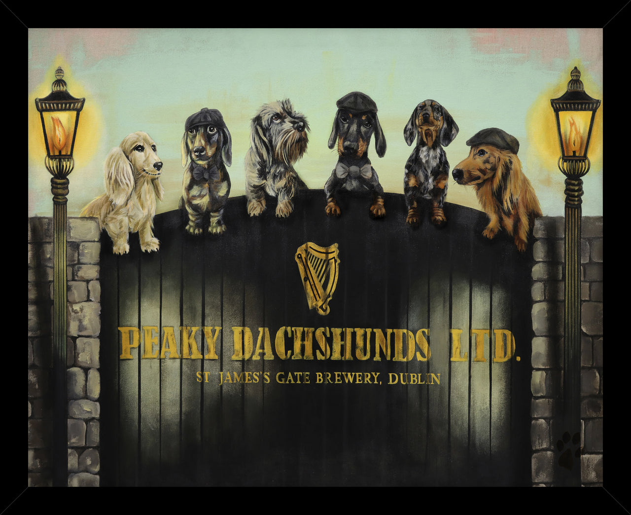 Artko 'Peaky Dachunds' Framed Picture