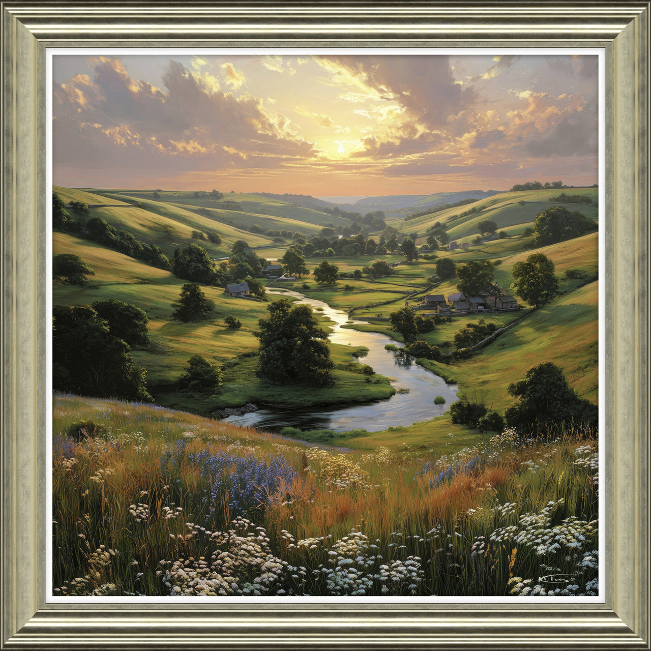 Artko 'Meander HF' Large Framed Picture