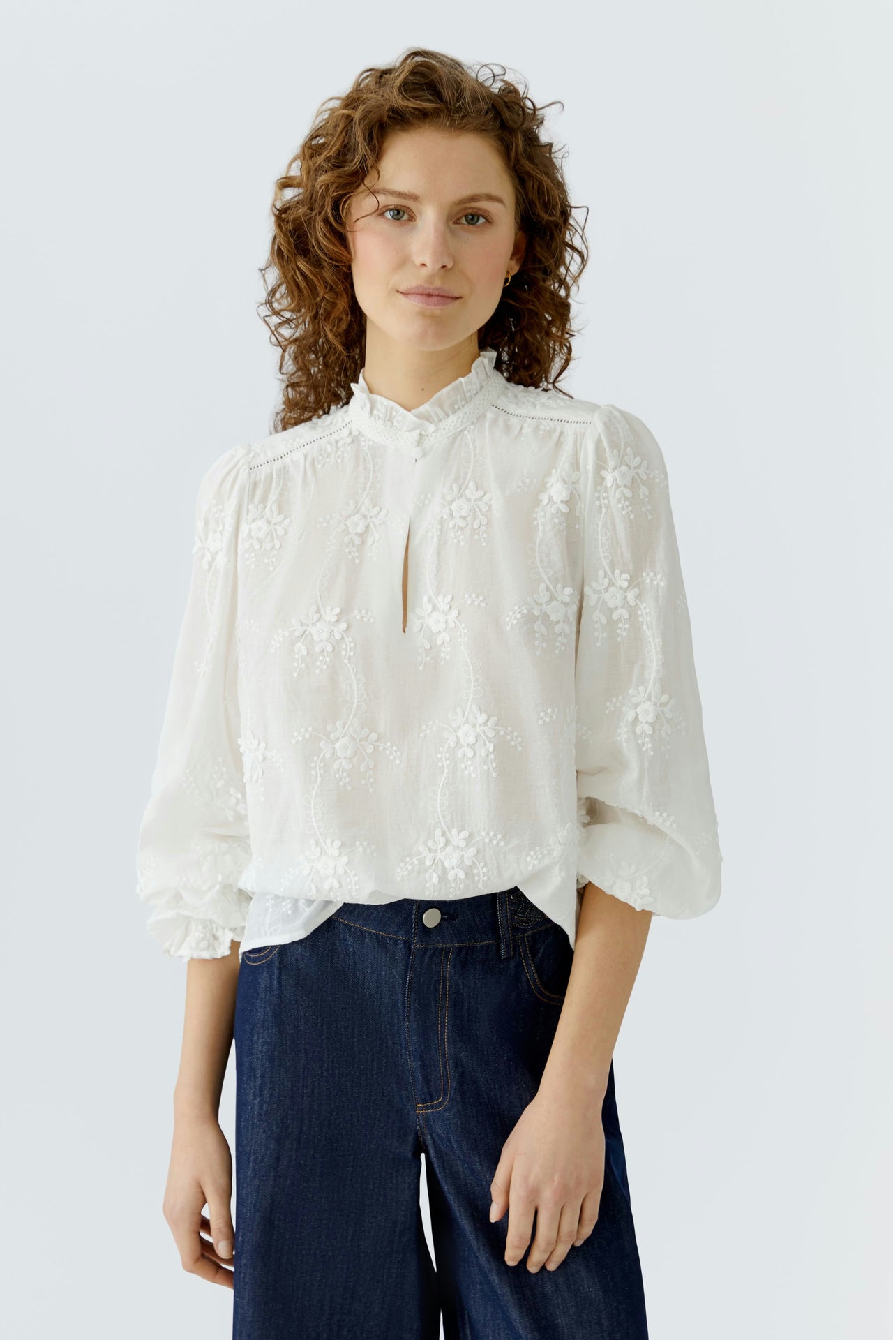Oui Cloud Dancer Blouse