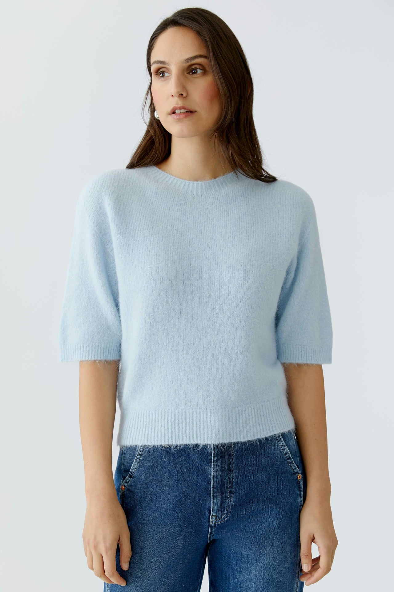 Oui Short Sleeve Jumper - Celestial Blue