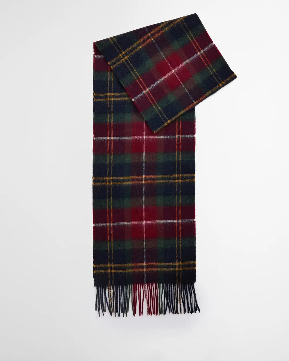 Barbour Wool Cashmere Tartan Scarf - Winterberry Tartan