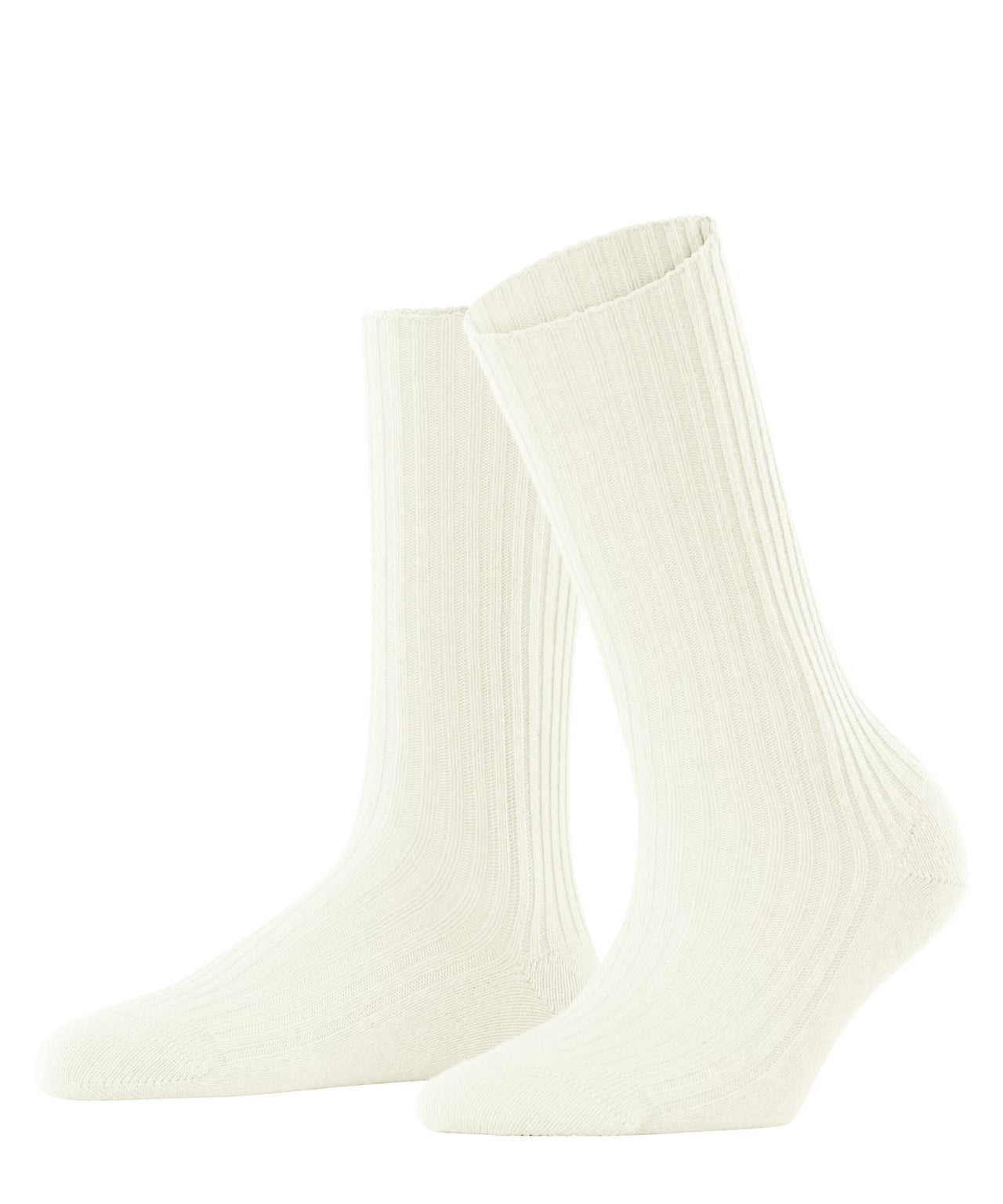 Falke Women Cosy Wool Boot Socks - Off-White