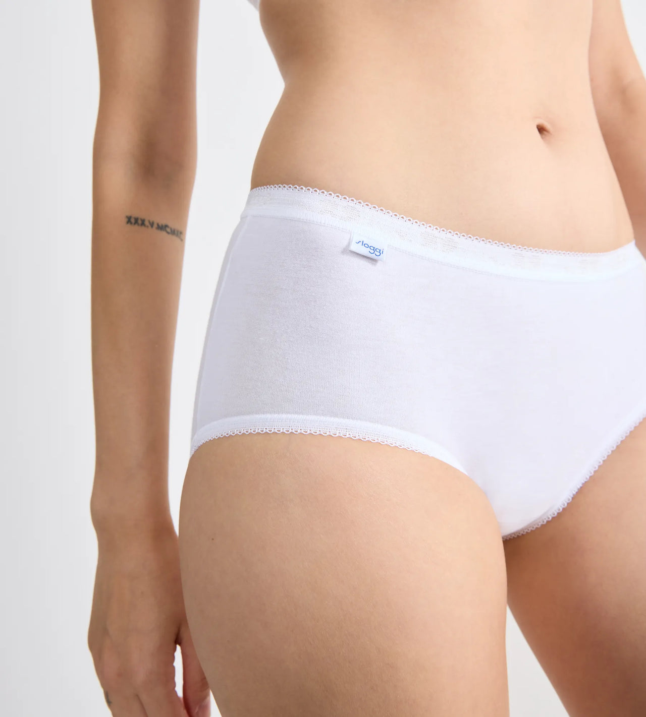 Sloggi Basic Midi White Briefs