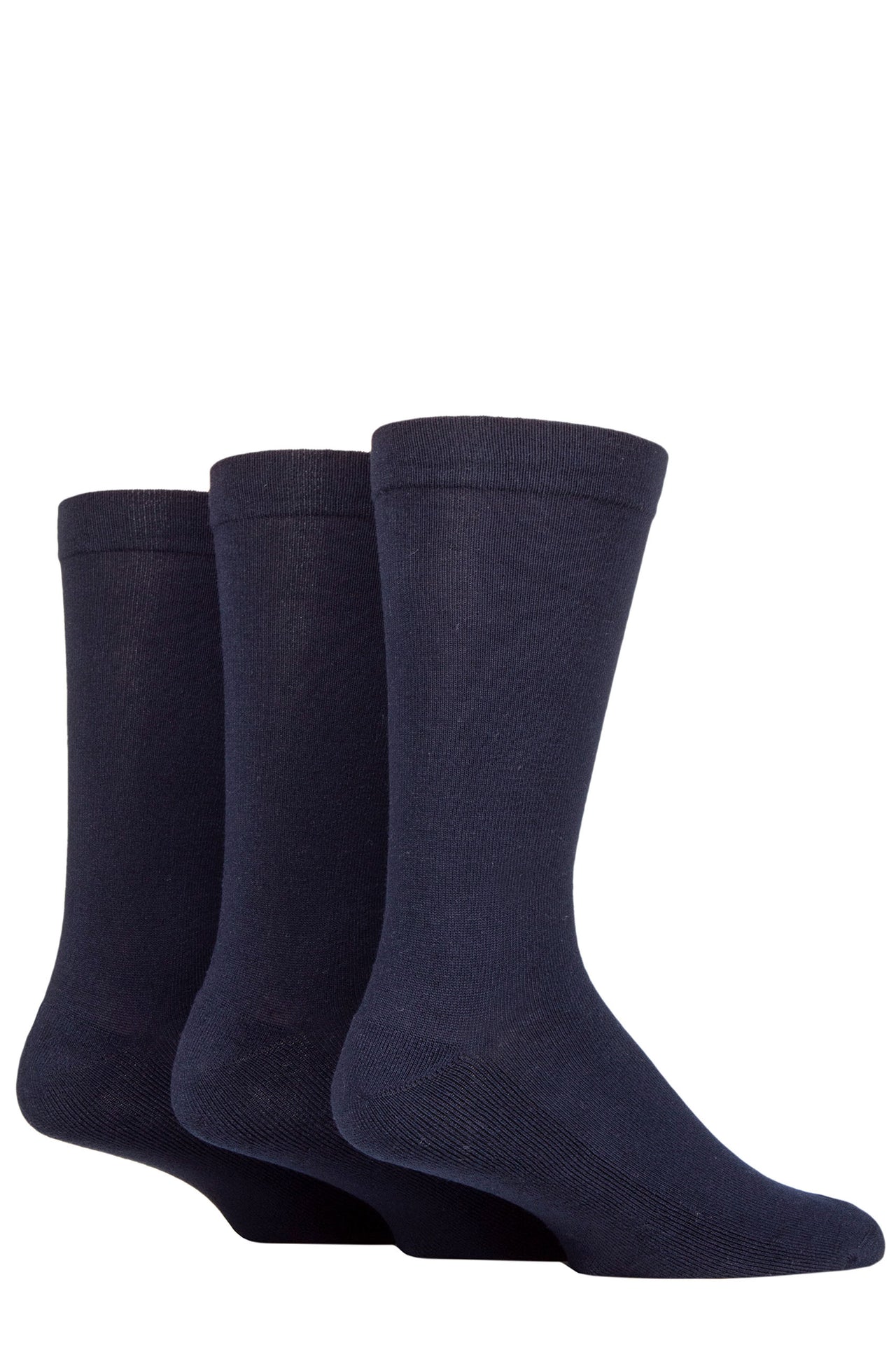 Men's 3 Pair Sockshop Gentle Bamboo Socks - Navy