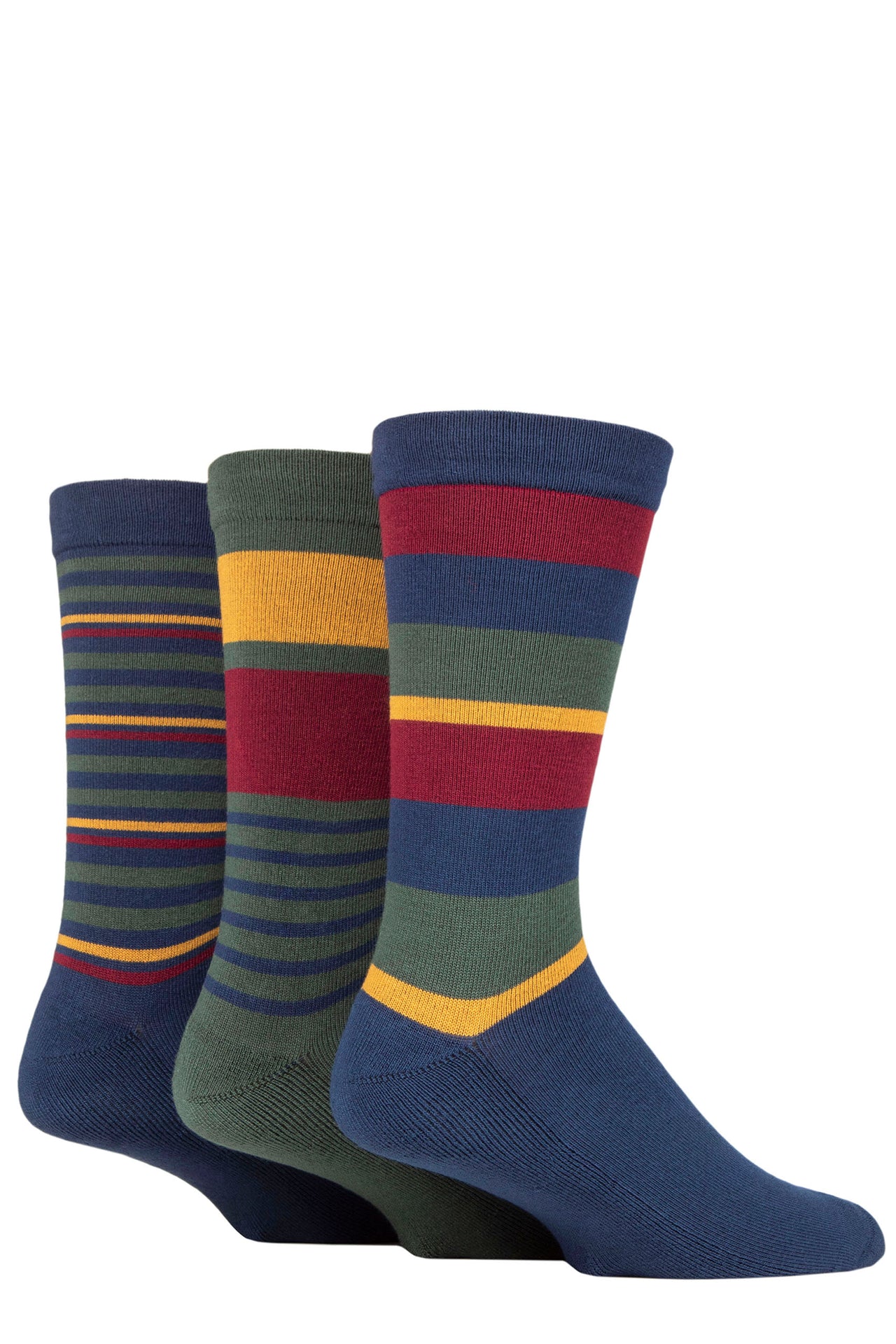 Men's 3 Pair Sockshop Gentle Bamboo Socks - Cedar