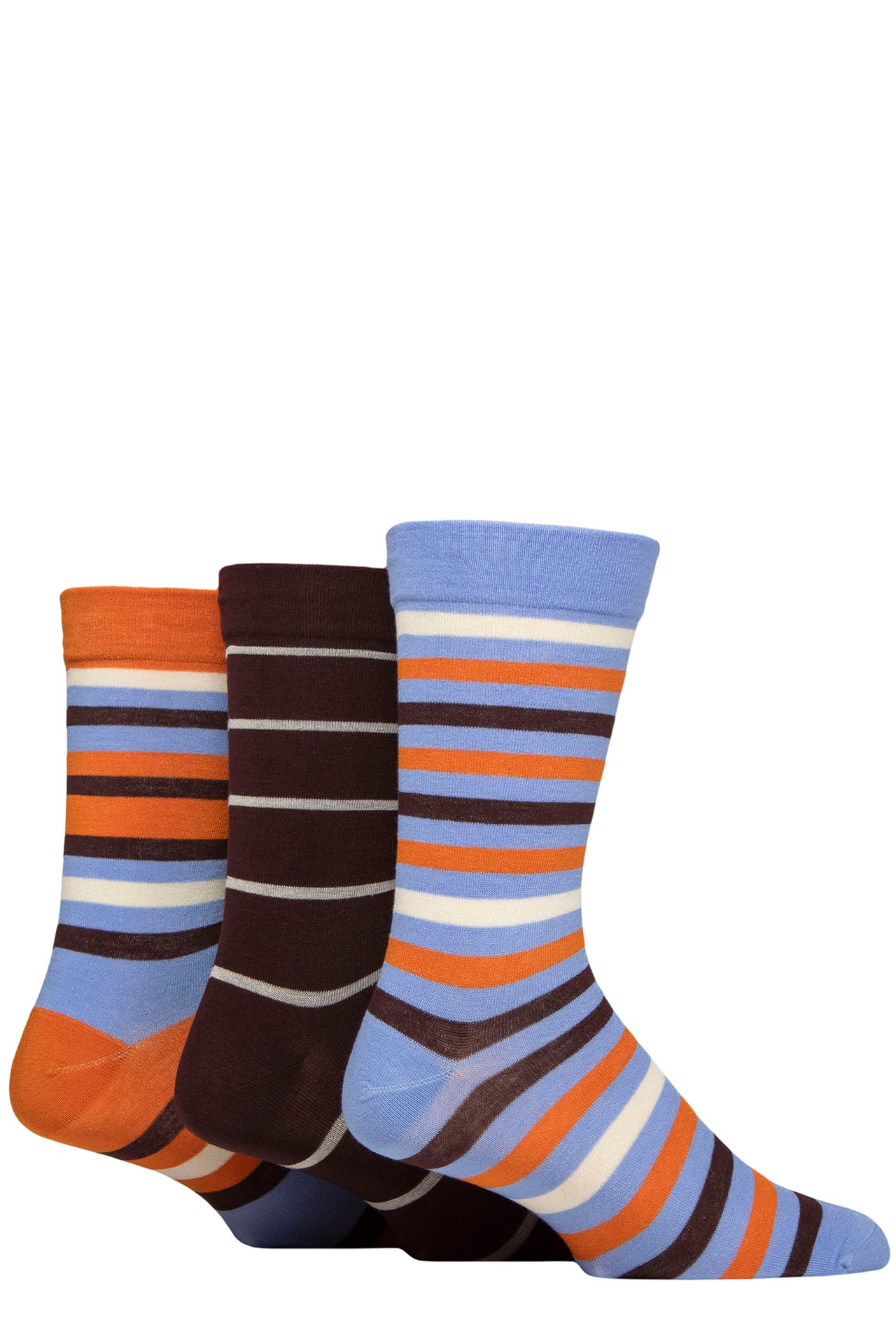 3 Pack Sockshop Striped Bamboo Socks
