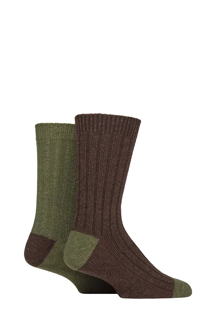 2 Pair Sockshop Boot Socks - Wild Terrin