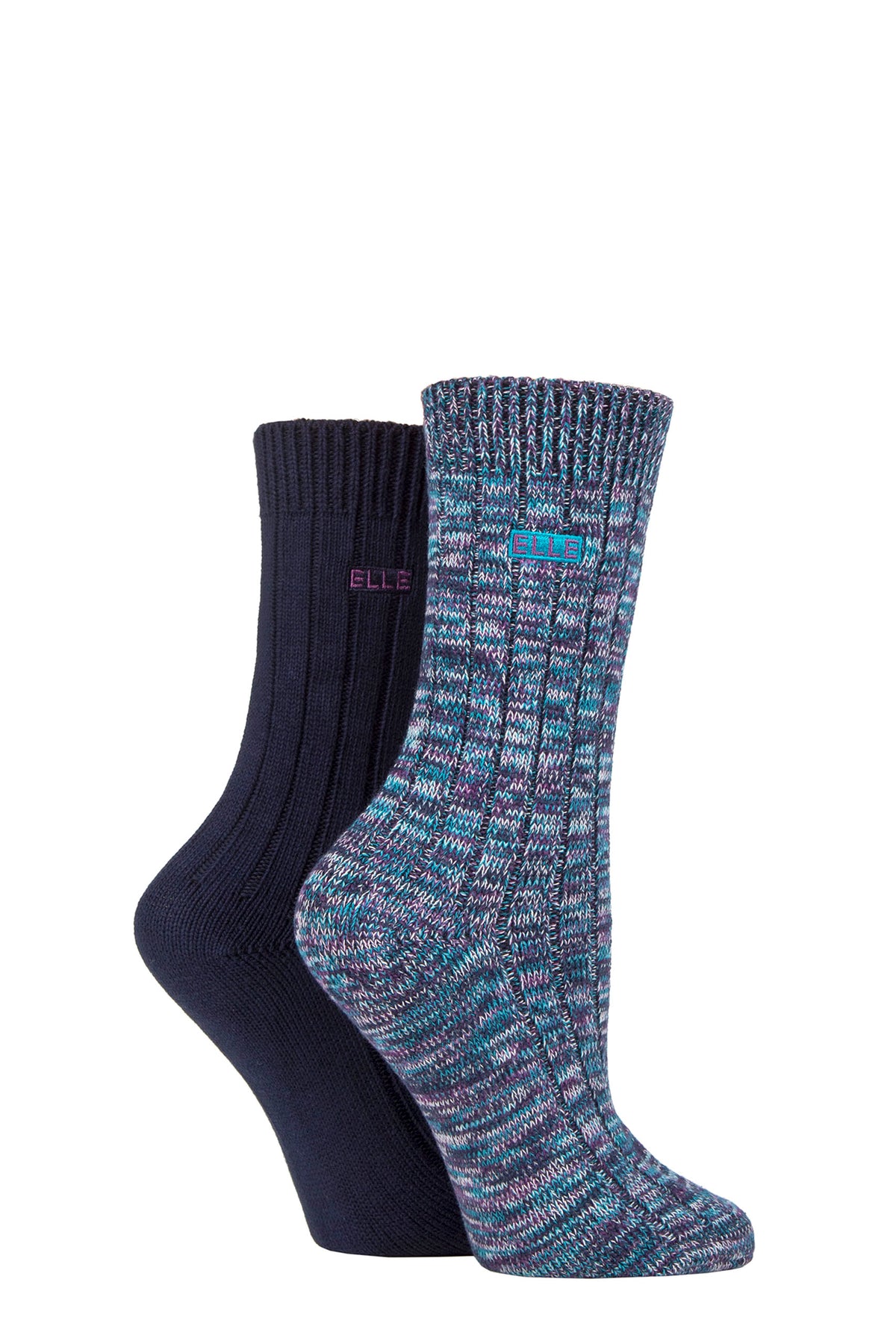Elle Socks Chunky Boot Socks - Navy