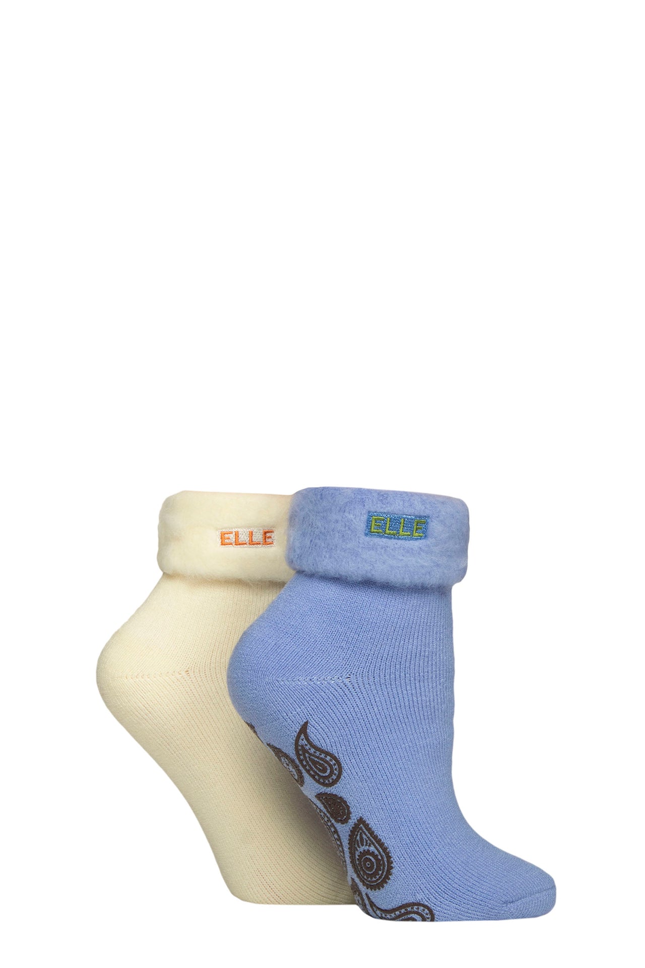 Elle 2 Pair Thermal Home & Sleep Socks - Powder Blue
