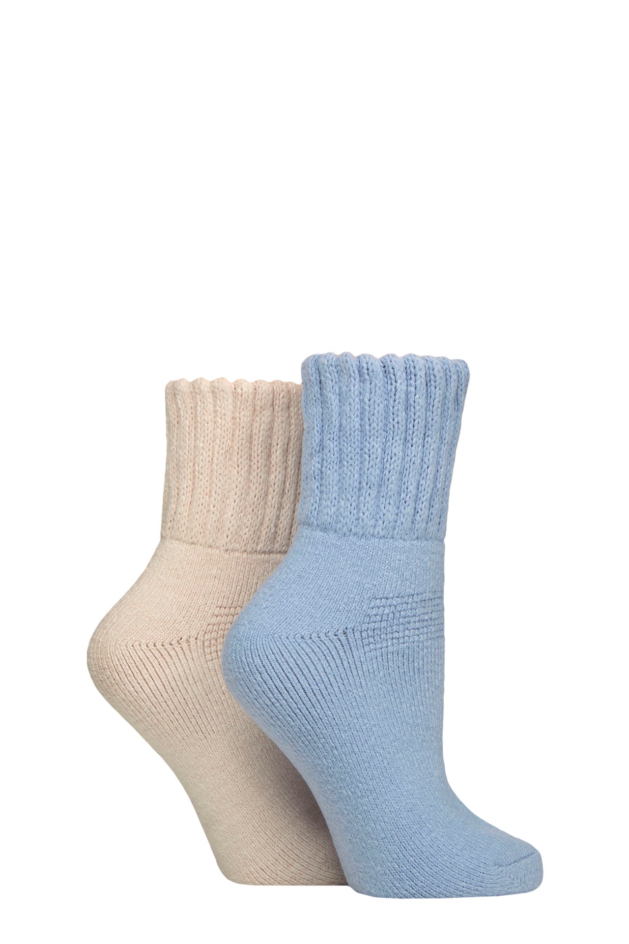 Elle 2 Pair Cosy Home & Sleep Socks - Powder Blue (Copy)