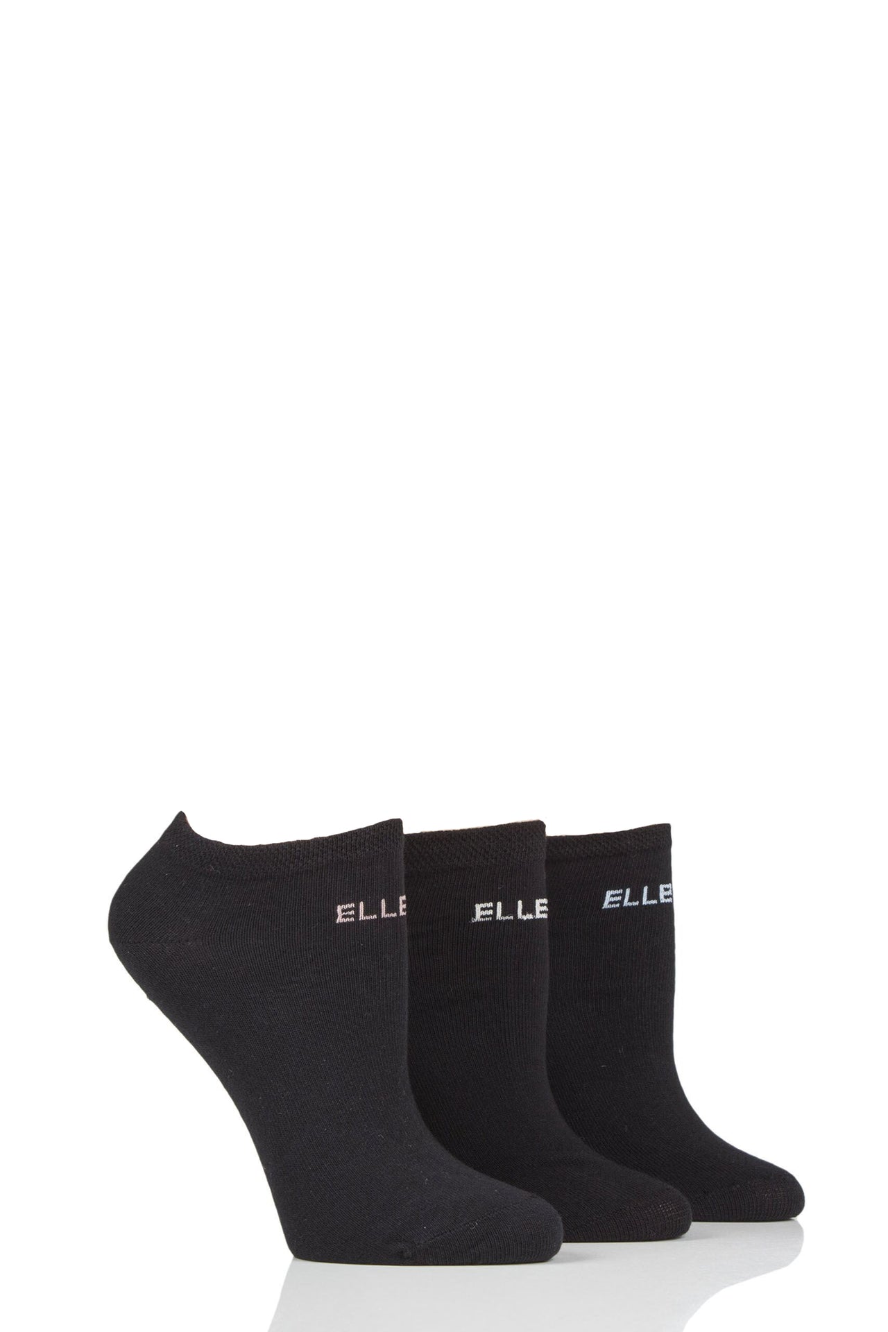 Elle No-Show Cotton Mix Trainer Socks - Black