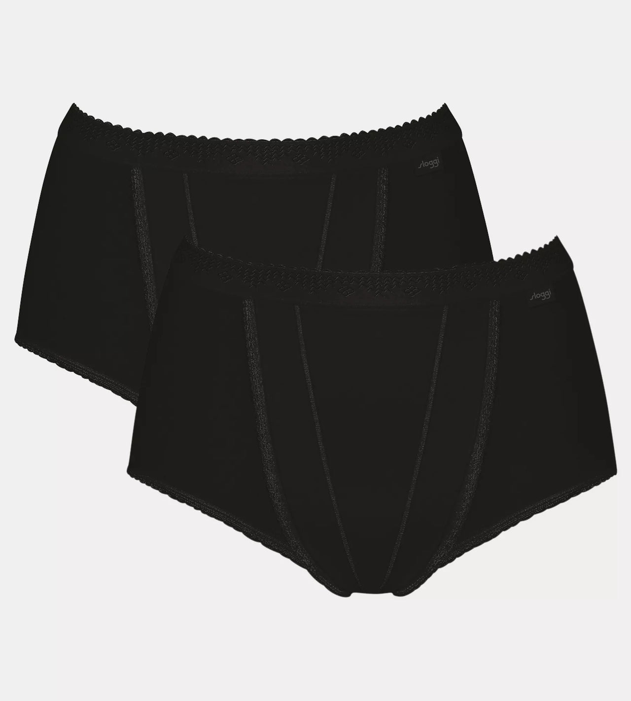 Sloggi Control Black Maxi Briefs 2 Pack