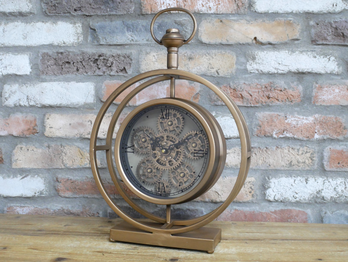 Dutch Imports Freestanding Clock With Cogs