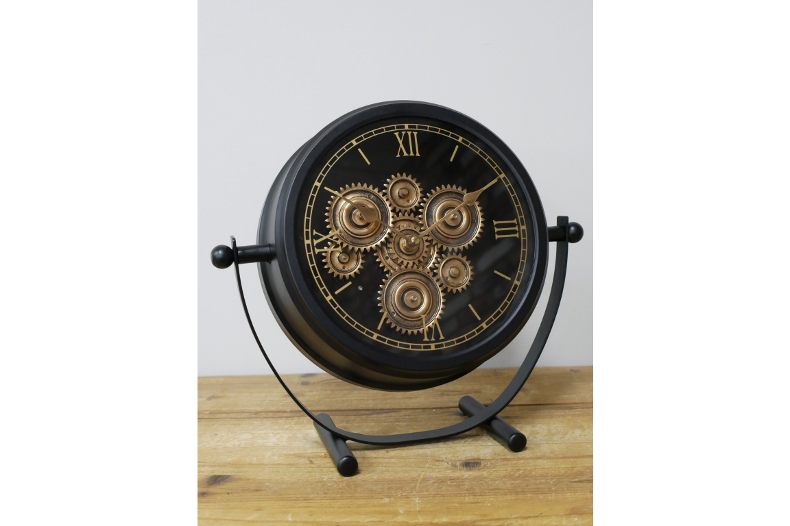 Dutch Imports Industrial Free Standing Clock With Cogs