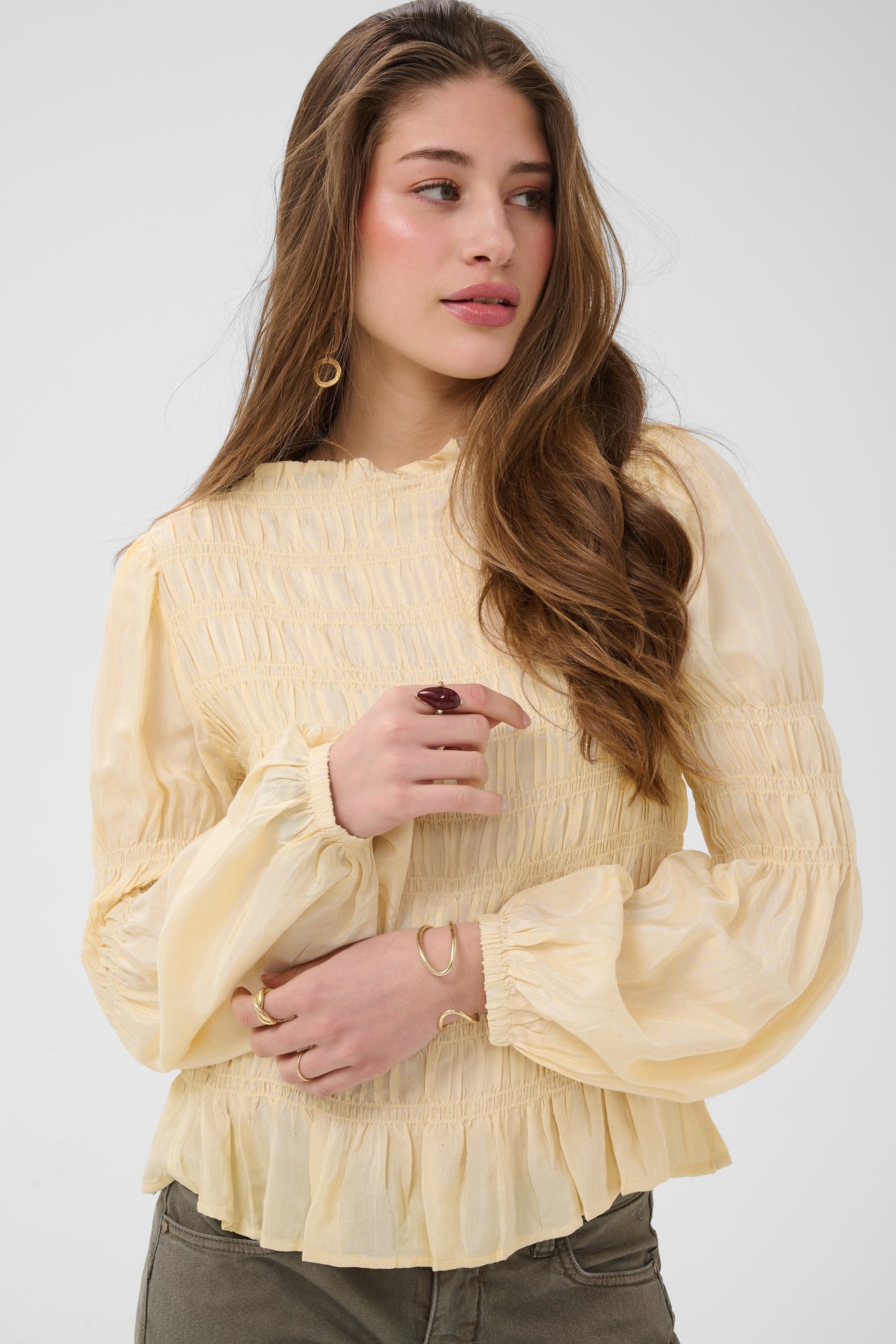 Cream HENVA Blouse - Bleached Sand