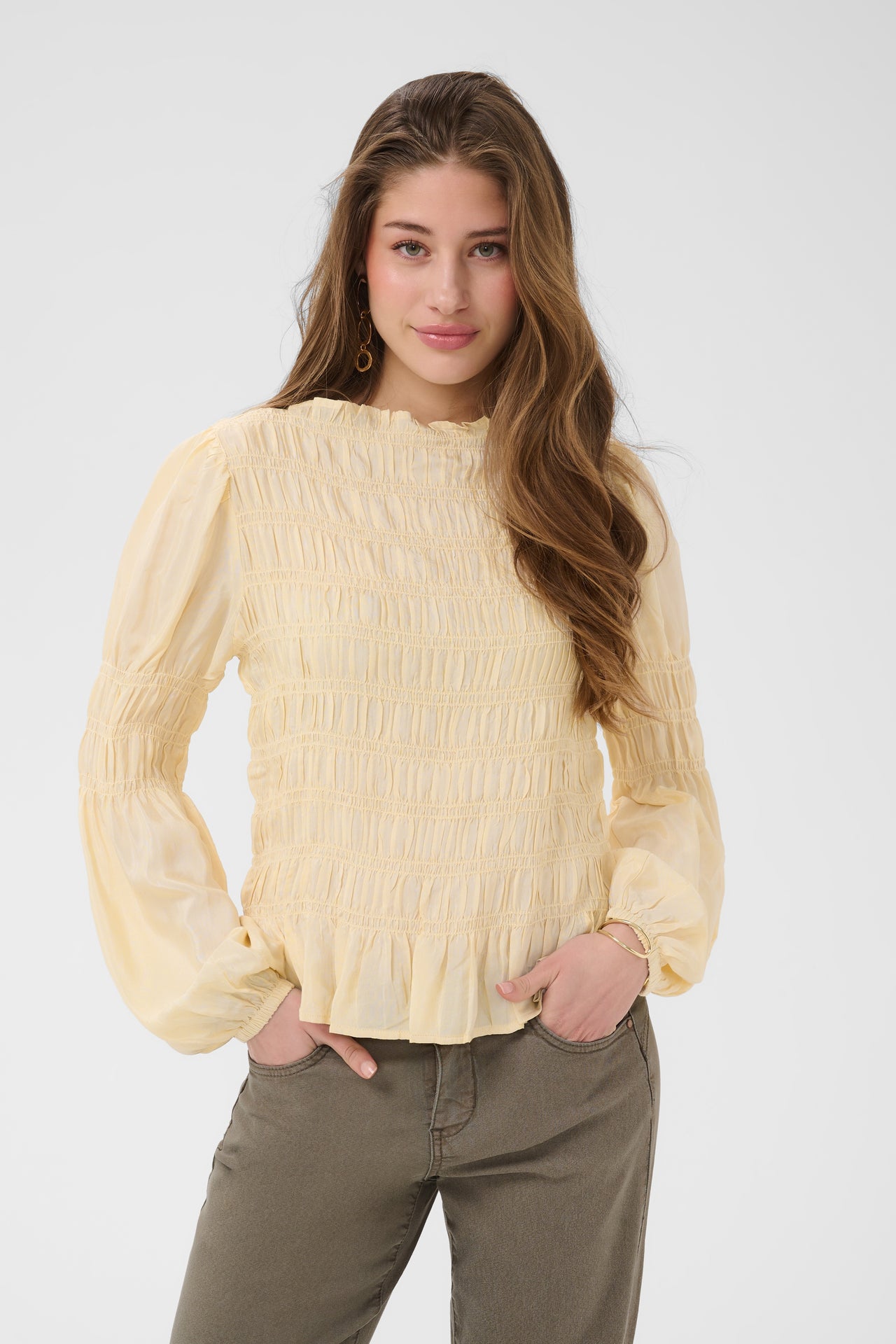 Cream HENVA Blouse - Bleached Sand