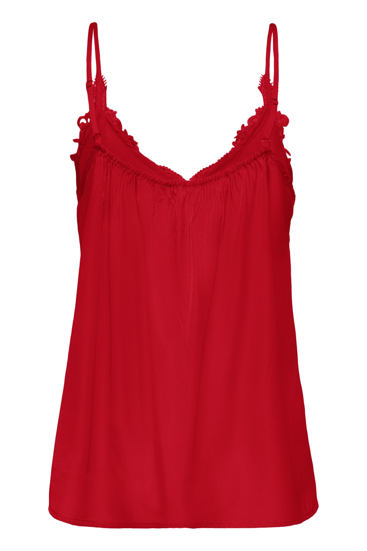 Cream ANNA Vest Top - Red