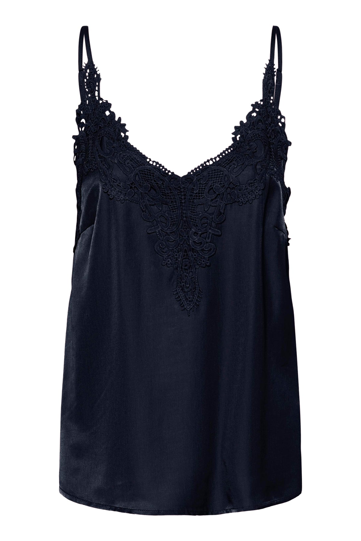 Cream Anna Top - Navy