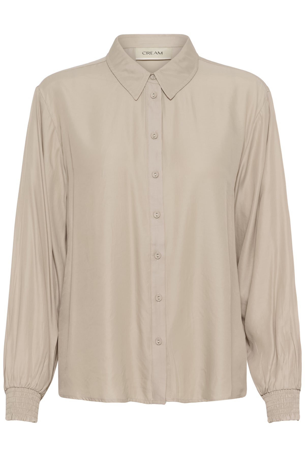 Cream Nola Long Sleeve Shirt - Cobblestone