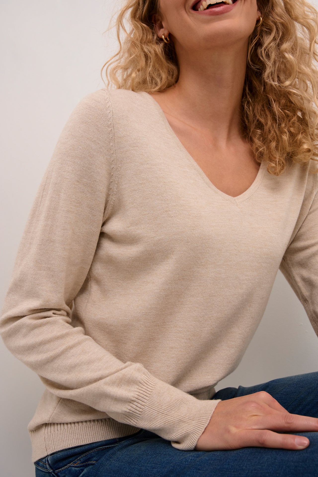 Cream DELA Jumper - Ancient Scroll Melange