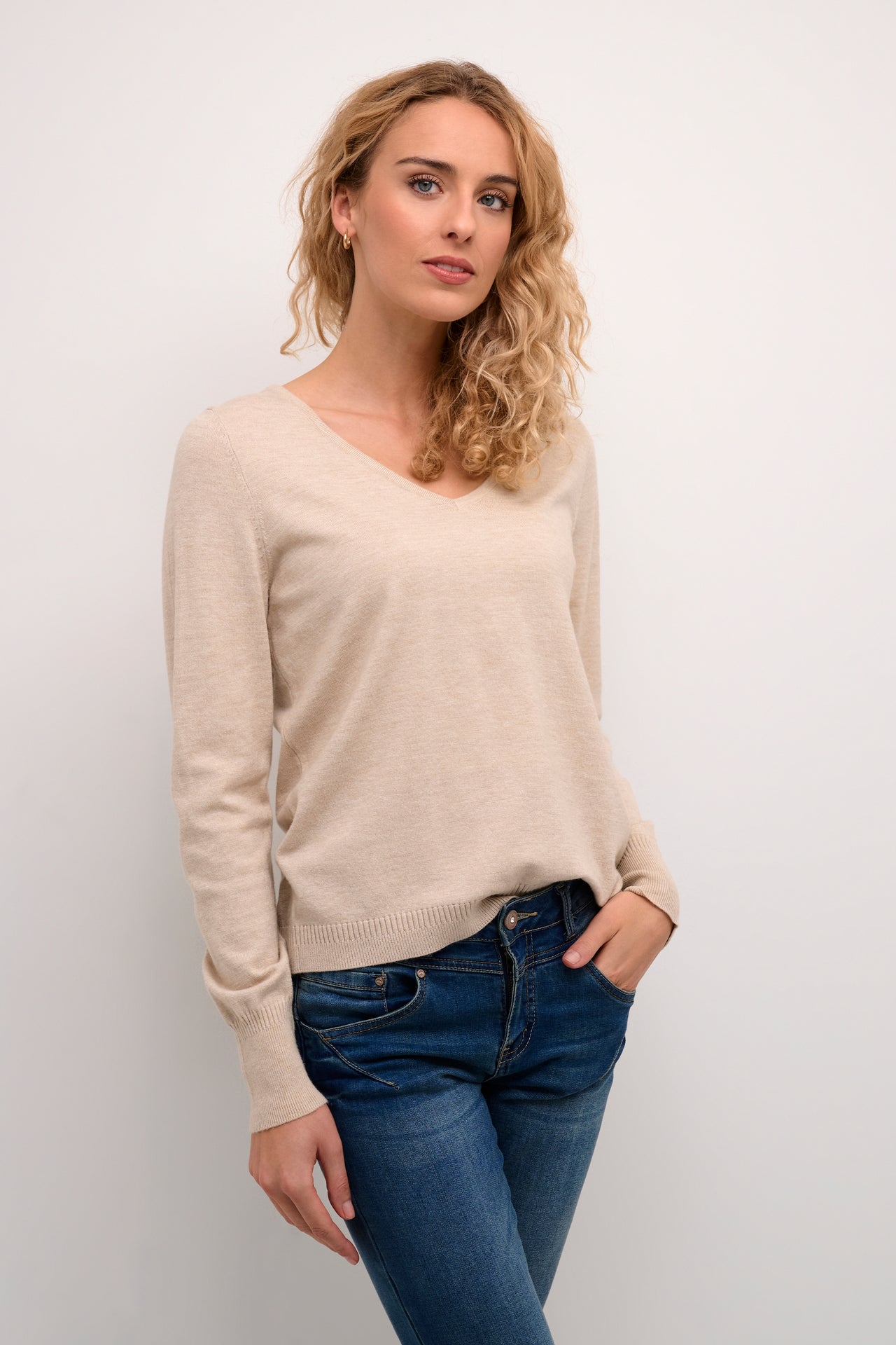 Cream DELA Jumper - Ancient Scroll Melange