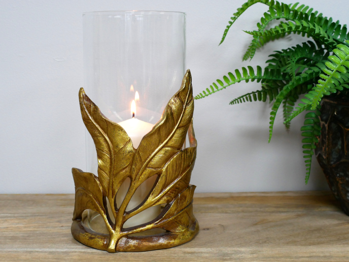 Dutch Imports Leaf Candle Holder